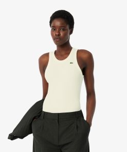 Lacoste T-Womens Slim Fit Cotton Tank Top-TF5388-51-lacoste store near me