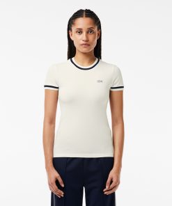 Lacoste T-Womens Made In France Slim Fit Piqué T-Shirt-TF7221-51-lacoste us