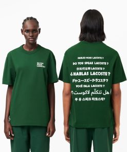 Lacoste T-Unisex Cotton Piqué Effect Print T-Shirt-TH0133-51-locoste