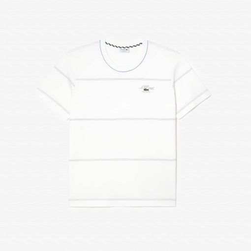 Lacoste T-Mens Big Fit Ribbed Collar T-Shirt-TH0214-51-lacoste usa