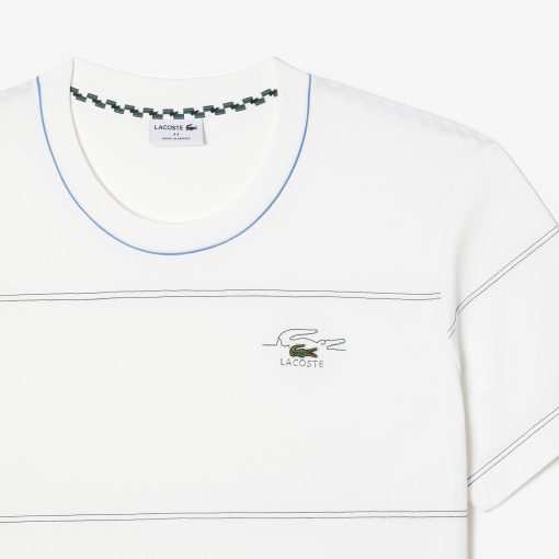 Lacoste T-Mens Big Fit Ribbed Collar T-Shirt-TH0214-51-lacoste usa - Image 2