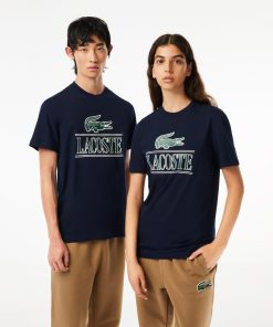 Lacoste T-Unisex Print Cotton T-Shirt-TH1218-51-locoste