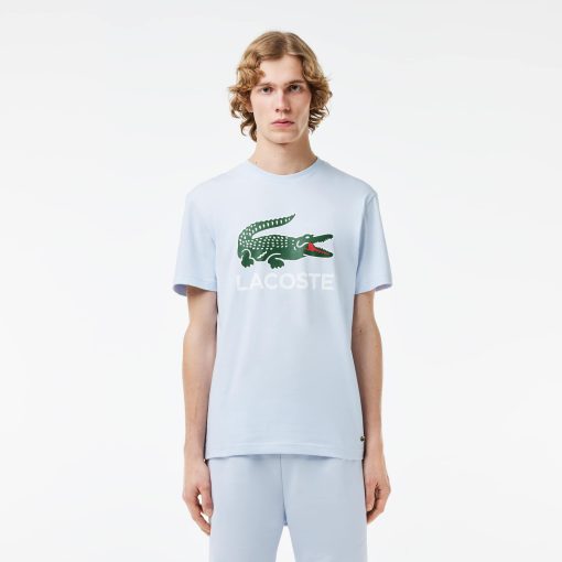 Lacoste Sweaters & Sweatshirts-Mens Signature Print Cotton T-Shirt-TH1285-51-lacoste us