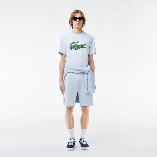 Lacoste Sweaters & Sweatshirts-Mens Signature Print Cotton T-Shirt-TH1285-51-lacoste us - Image 2