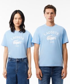 Lacoste Sweaters & Sweatshirts-Unisex Signature Print Cotton T-Shirt-TH2733-51-lacoste cardigan