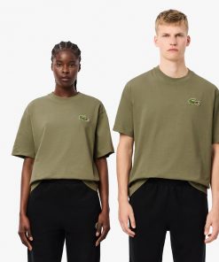 Lacoste Sweaters & Sweatshirts-Unisex Loose Fit Heavy Cotton Badge T-Shirt-TH2745-51-lacoste store