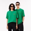 Lacoste Sweaters & Sweatshirts-Unisex Loose Fit Heavy Cotton Badge T-Shirt-TH2745-51-lacost 4