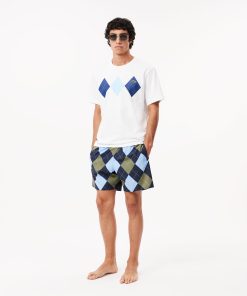 Lacoste T-Mens Heavy Cotton Argyle Print T-Shirt-TH2810-51-lacoste sale 2