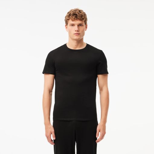 Lacoste Underwear & Loungewear-Mens 3-Pack Cotton Undershirts-TH3321-51-lacoste sale