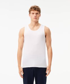 Lacoste T-Mens 3-Pack Stretch Cotton Tank Tops-TH3441-51-lacoste usa