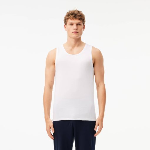 Lacoste T-Mens 3-Pack Stretch Cotton Tank Tops-TH3441-51-lacoste usa