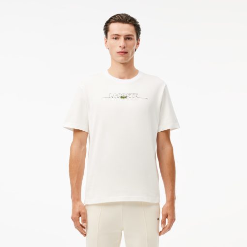 Lacoste T-Mens Made in France Embroidered T-Shirt-TH3836-51-lacosta