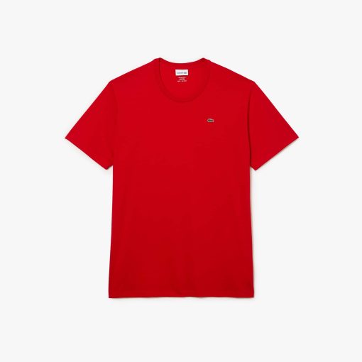 Lacoste T-Mens Tall Fit Pima Cotton Jersey T-Shirt-TH4698-51-lacoste usa - Image 2