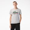 Lacoste T-Mens Heavy Cotton Ball Print T-Shirt-TH7370-51-lacoste sale 3