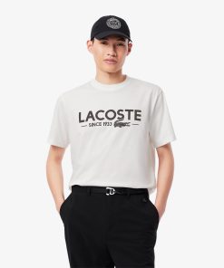 Lacoste Sweaters & Sweatshirts-Mens Print Cotton T-Shirt-TH6541-51-lacoste store