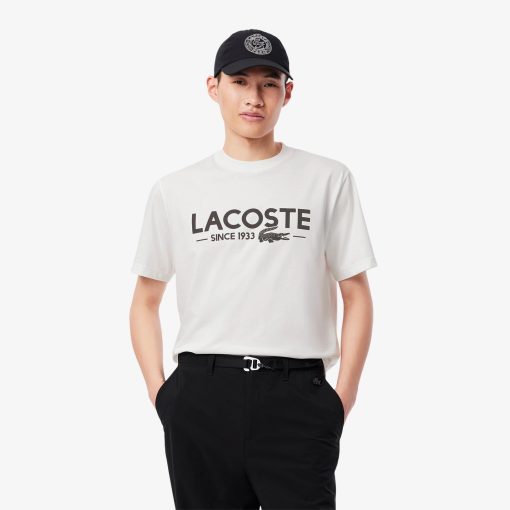 Lacoste Sweaters & Sweatshirts-Mens Print Cotton T-Shirt-TH6541-51-lacoste store