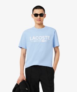 Lacoste Sweaters & Sweatshirts-Mens Print Cotton T-Shirt-TH6541-51-lacost