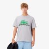 Lacoste Sweaters & Sweatshirts-Mens Print Cotton T-Shirt-TH6541-51-lacoste store 4