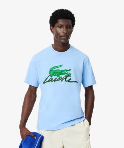 Lacoste T-Mens Print Cotton T-Shirt-TH6562-51-lacost