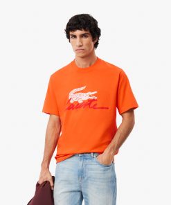 Lacoste T-Mens Print Cotton T-Shirt-TH6562-51-lacoste usa