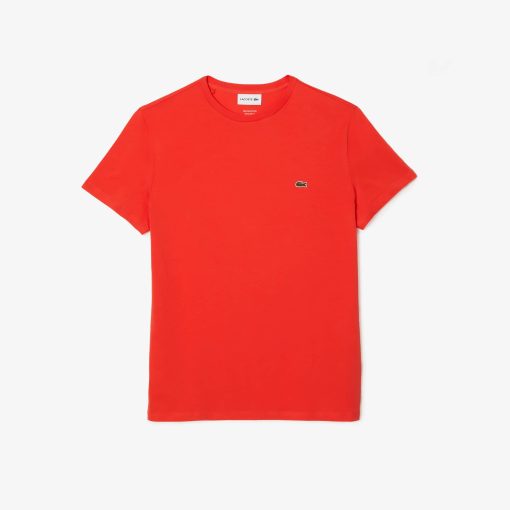 Lacoste Sweaters & Sweatshirts-Mens Pima Cotton T-Shirt-TH6709-51-lacoste near me