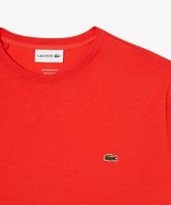 Lacoste Sweaters & Sweatshirts-Mens Pima Cotton T-Shirt-TH6709-51-lacoste near me 2