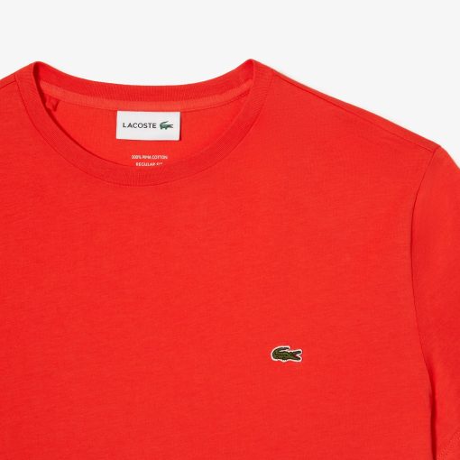 Lacoste Sweaters & Sweatshirts-Mens Pima Cotton T-Shirt-TH6709-51-lacoste near me - Image 2