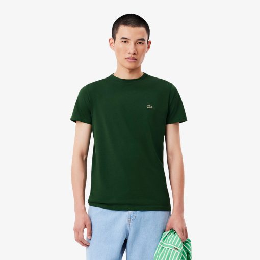 Lacoste Sweaters & Sweatshirts-Mens Pima Cotton T-Shirt-TH6709-51-lacoste near me