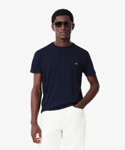 Lacoste Sweaters & Sweatshirts-Mens Pima Cotton T-Shirt-TH6709-51-lacoste factory outlet