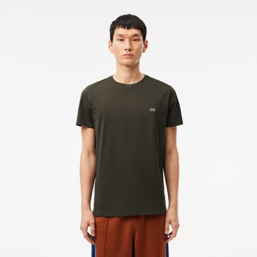 Lacoste Sweaters & Sweatshirts-Mens Pima Cotton T-Shirt-TH6709-51-lacoste near me