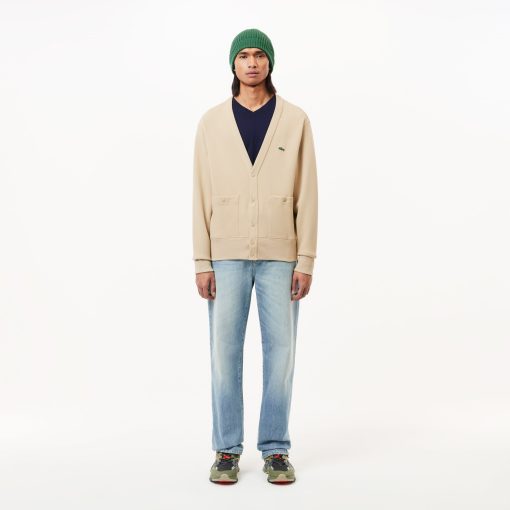 Lacoste Sweaters & Sweatshirts-Mens Lightweight Pima Cotton V-Neck T-Shirt-TH6711-51-lacoste sale - Image 2