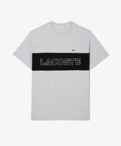 Lacoste T-Mens Tall Fit Colorblock Jersey T-Shirt-TH6713-51-lacoste usa