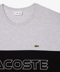 Lacoste T-Mens Big Fit Colorblock Jersey T-Shirt-TH6714-51-lacoste cardigan 2