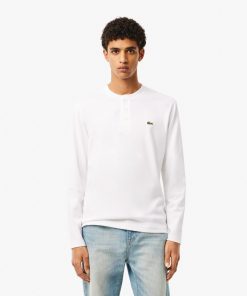 Lacoste T-Mens Long Sleeve Henley-TH6942-51-lacosta