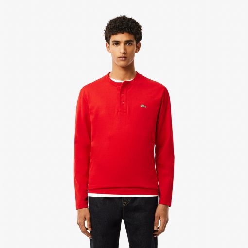 Lacoste T-Mens Long Sleeve Henley-TH6942-51-lacoste outlet