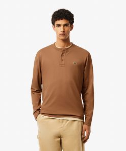 Lacoste T-Mens Long Sleeve Henley-TH6942-51-lacoste usa