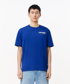 Lacoste T-Mens Heavy Cotton Print Back T-Shirt-TH7363-51-lacost