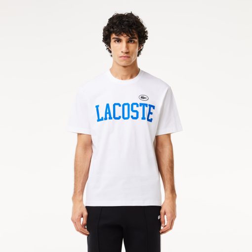 Lacoste T-Mens Contrast Badge Cotton T-Shirt-TH7411-51-lacoste us