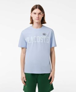 Lacoste T-Mens Contrast Badge Cotton T-Shirt-TH7411-51-lacoste store