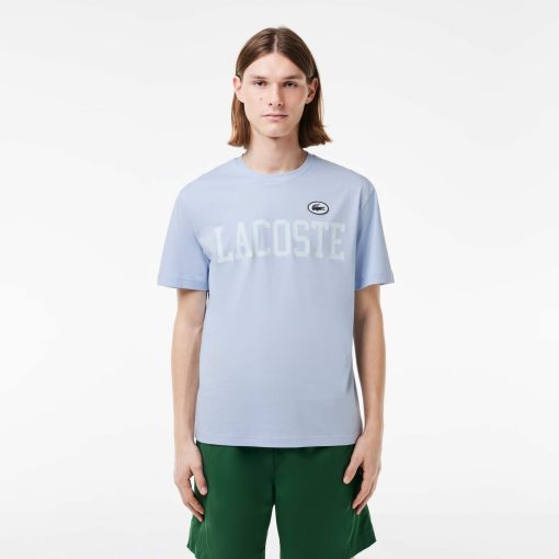 Lacoste T-Mens Contrast Badge Cotton T-Shirt-TH7411-51-lacoste store