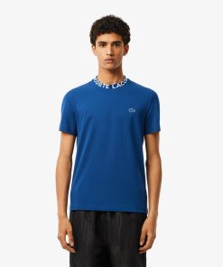 Lacoste T-Mens Lightweight Piqué Neck T-Shirt-TH7488-51-lacosta