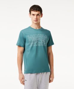 Lacoste T-Mens Ultra Dry Printed Sport T-Shirt-TH7505-51-locoste