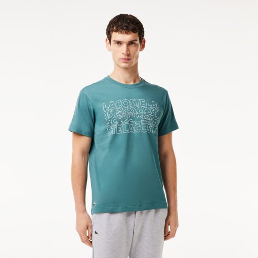 Lacoste T-Mens Ultra Dry Printed Sport T-Shirt-TH7505-51-lacoste store near me