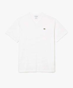 Lacoste T-Mens Big Fit V-Neck Pima T-Shirt-TH7508-51-lacoste sale 2