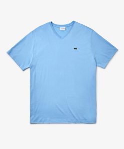 Lacoste T-Mens Big Fit V-Neck Pima T-Shirt-TH7508-51-lacoste store 2