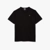 Lacoste T-Men’s Tall Fit Ribbed V-Neck Cotton T-Shirt-TH7512-51-lacoste store near me 4