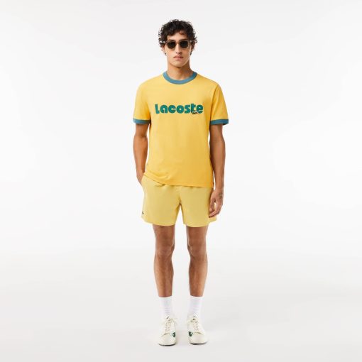 Lacoste T-Mens Contrast Accent Printed T-Shirt-TH7531-51-lacoste sale - Image 2