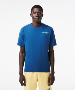 Lacoste T-Mens Washed Effect Ombré Print T-Shirt-TH7544-51-lacosta