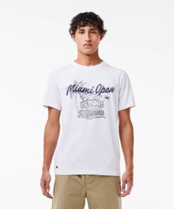 Lacoste T-Mens Miami Open Edition Ultra-Dry Tennis T-Shirt-TH7753-51-lacoste store