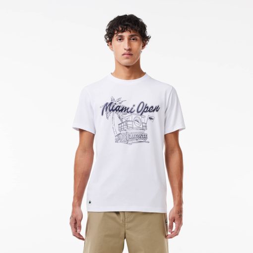 Lacoste T-Mens Miami Open Edition Ultra-Dry Tennis T-Shirt-TH7753-51-lacoste france